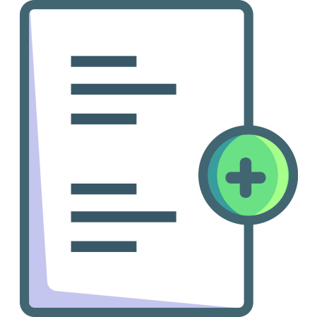 Document, new, new document, plus icon